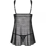 Бебідолл Obsessive 877-BAB-1 babydoll & thong L/XL, фото 5