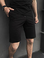 Мужские стильные чёрные трикотажные шорты базовые