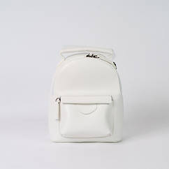 Білий жіночий маленький рюкзак Ксенія на плече, Літній модний молодіжний міський міні рюкзак білого кольору