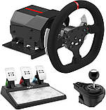 Ігрове кермо з трьома педалями та КПП 3в1 PXN Racing-V10 270/900°, для PC/PS3/PS4/XBOX/SWITCH, фото 8