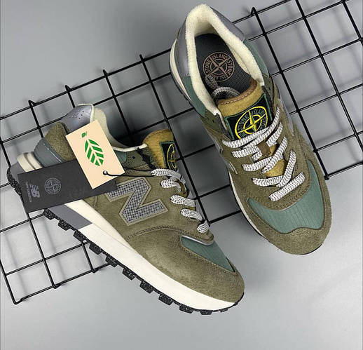 Купить Мужские кроссовки New Balance 574 Stone Island Gray осень серые ...