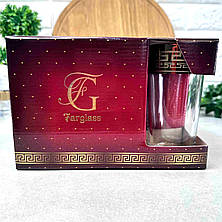 Набір високих стаканів 6 шт із золотою облямівкою 230 мл Farglass, фото 3