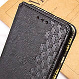 Шкіряний чохол книжка GETMAN Cubic (PU) для Xiaomi Redmi 12 | Чорний, фото 6