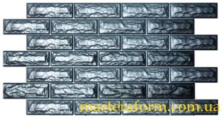 Форма для фасадної плитки №22 Розміри: 1125х500х40 мм (2 шт/м2)