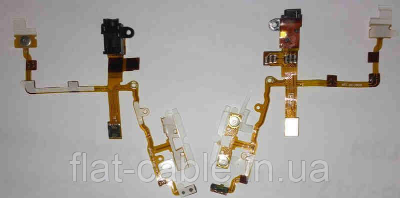 Шлейф iPhone 3GS/3Gs з роз'ємом Hands-Free, кнопками гучності та увімкнення.