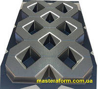 Форма для изготовления плитки №29"Газонная решетка" 600х400х60 мм