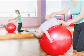 М'яч для фітнесу (фітбол для вагітних, для новонароджених, для занять із немовлятами) 65 см Profit Ball Червоний