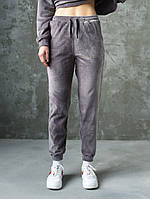 Женские спортивные штаны GARD VELOUR с вышивкой 1/22 XS серый 4882