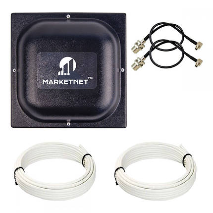 Панельна 4G антена MARKETNET T800 MIMO 900/1800/2100/2600 МГц для посилення сигналу стільникового зв'язку та інтернету, фото 1