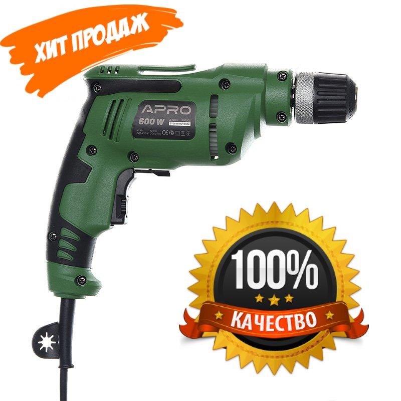 Дриль ТМ "АПРО" 600 К потужний і надійний дриль 600 Вт у кейсі APRO 899060, фото 1