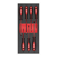 Ложемент для инструментальной тележки с отвертками SL/PH (SL 0.5x3x75, SL 0.8x4x100, SL 1.0x5.5x125,