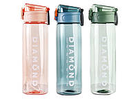 Бутылка для воды пластик 1,0 литр с ситечком, поилкой, 2326/XH-19(114065)