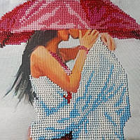 Косметичка на молнии "Влюбленные под дождем" (материал: оксфорд; размеры, см: 20×15)