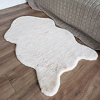 Килимок на резиновій основі в формі шкірки кремовий