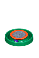 Інтерактивна іграшка трек для кота і кішки Мур-Мяу "Зіграй у м'ячик-1" 26 х 4 см Зелений з помаранчевим