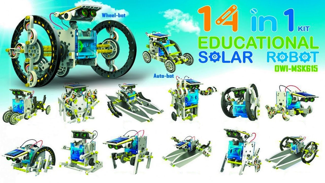 Робот конструктор 14 в 1 на сонячній батареї Educational Solar Robot / навчальний конструктор для дітей