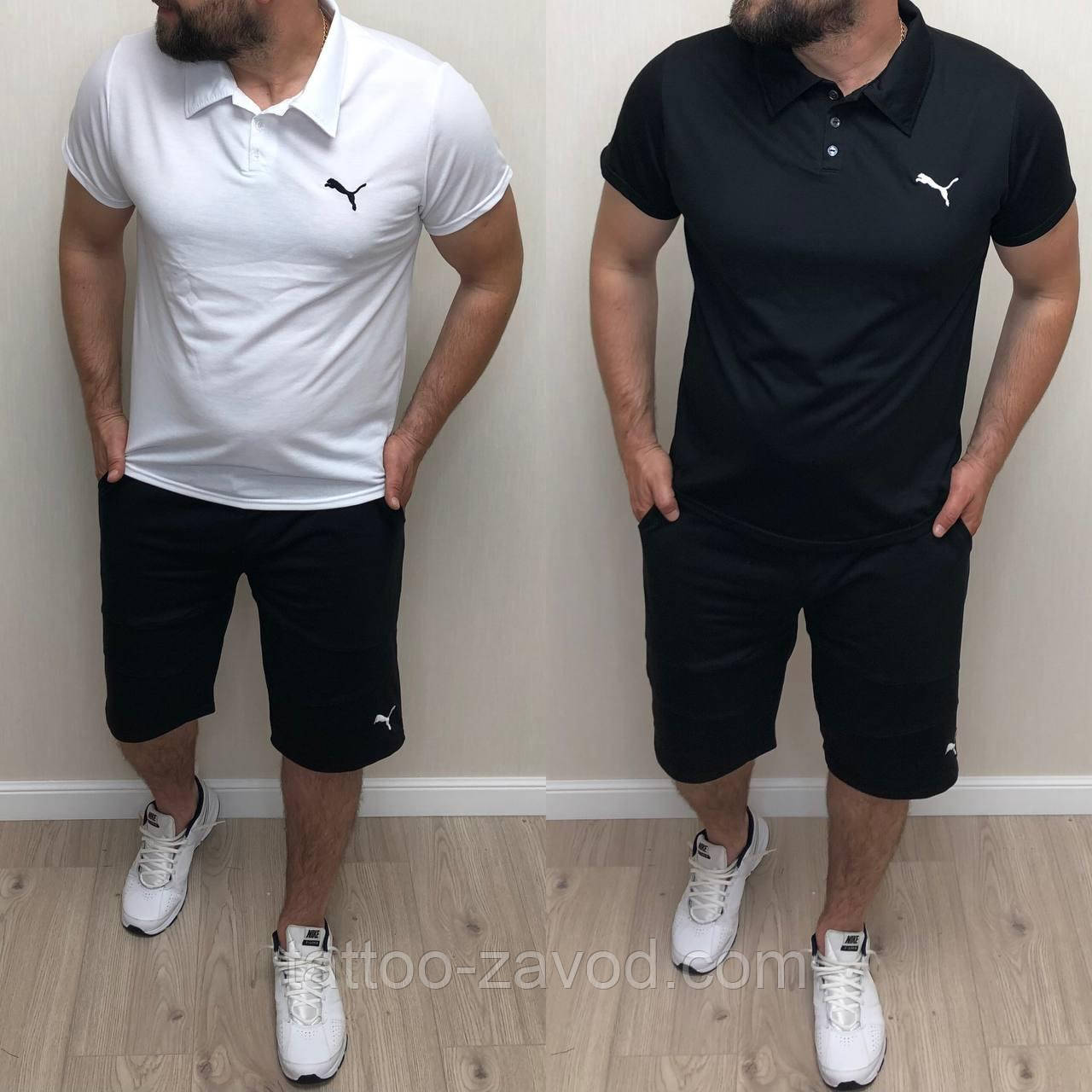 Чоловічий костюм шорти та футболка поло S, M, L, XL