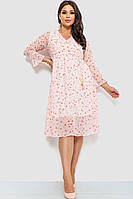 Женское платье с принтом сезон весна-осень цвет розовый размер L-XL FG_01003