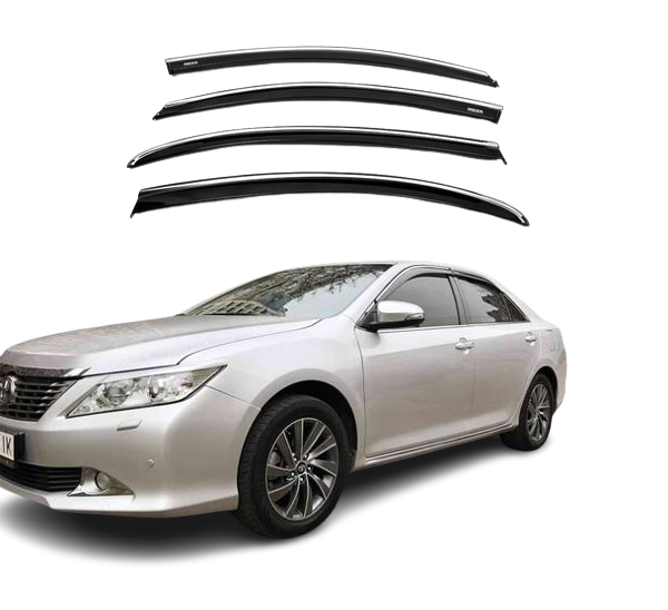 Дефлектори на вікна з Хром Молдингом Toyota Camry V50 2011-2017 Седан