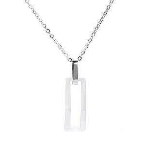 Кулон з білою керамікою "Досконалість"