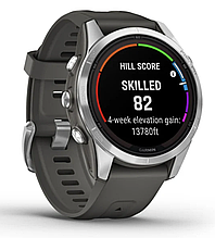 Смарт-годинник Garmin fenix 7S Pro – Solar Edition Silver with Graphite Band