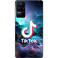 Силіконовий бампер чохол для Xiaomi Poco F4 з малюнком Tik Tok