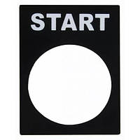 Табличка маркировочная STOP черная для кнопок XB2