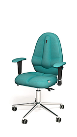 Ергономічне крісло Classic хрестовина хром тканина Антара Turquoise (Kulik System ТМ)