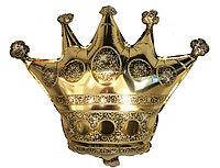 Фольгована куля Корона золота 60х60 см (54) в пакованні (1 пачка)