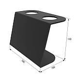 Підставка EKOSTAR під 2 вафельних ріжка Чорний акрил 3 мм., фото 2