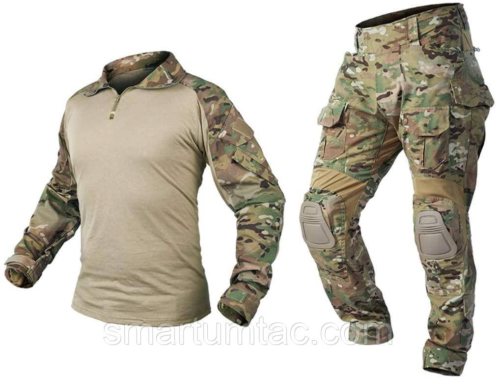 Куртка тактична демісезонна Soft Shell з флісом мультикам/multicam M