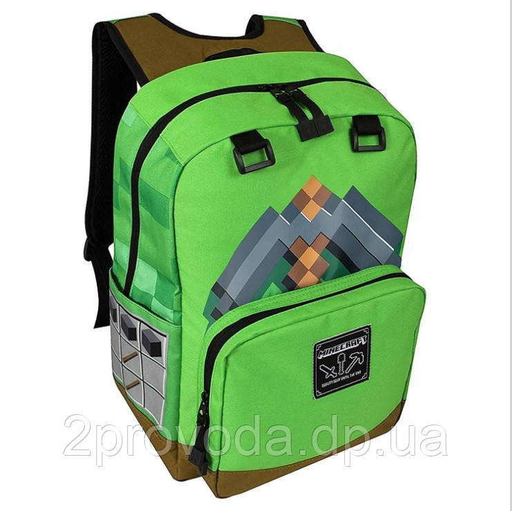 Рюкзак JINX Minecraft залізний кирка зелений
