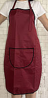 Фартух для перукаря форма для бьюті майстра манікюру одяг для салонів краси з круглою кишенею бордо