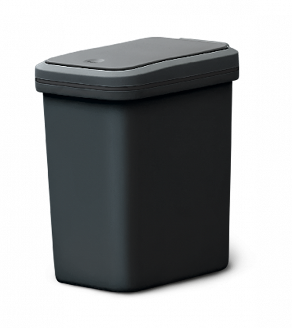 Відро для сміття MVM з кришкою BIN-04 6 л Антрацит (BIN-04 6L ANTHRACITE)