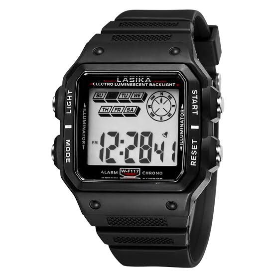 Годинник наручний спортивний вологостійкий Lasika Sports W-F117 Чорний ( код: IBW877B )