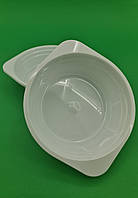 Тарелка одноразовая стеклоподобная диаметр 500 мл белая (10 шт)