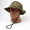Тактична панама літня з фіксатором, ріп-стоп 57 L Піксель, фото 4