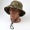 Тактична панама літня з фіксатором, ріп-стоп 57 L Піксель, фото 9