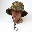 Тактична панама літня з фіксатором, ріп-стоп 57 L Піксель, фото 2