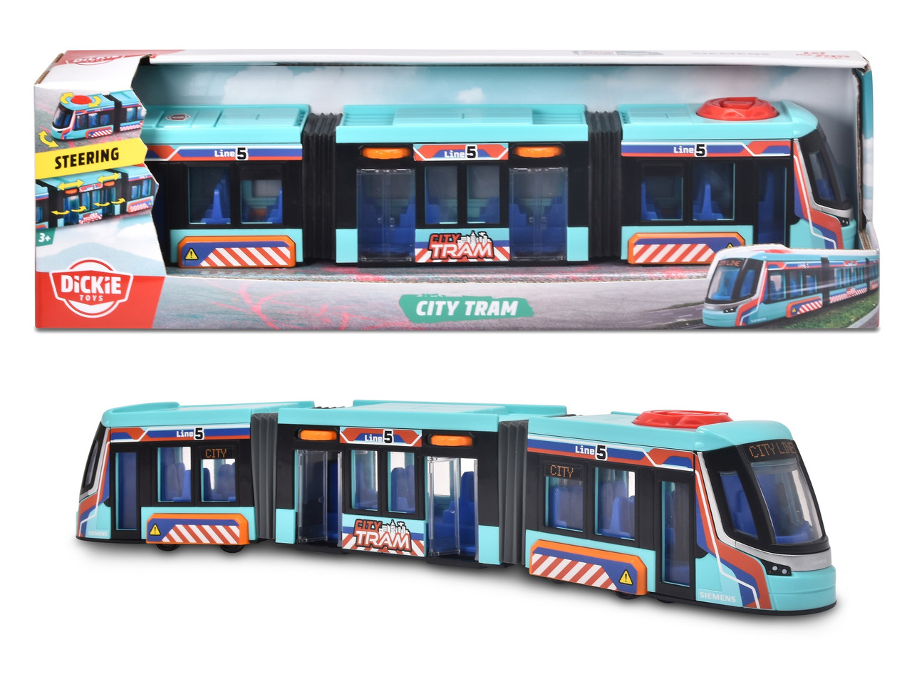Міський трамвай Dickie Toys Сіменс Авеніо 41,5 см (3747016), фото 1