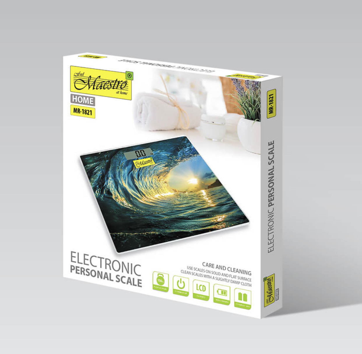 Ваги підлогові побутові електронні 150 кг Maestro MR-1821 Ваги персональні електронні Ваги підлогові для тіла, фото 1