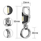 Брелок-карабін для ключів Omuda A3718 метал Чорний. Брелок для ключів авто з карабіном, фото 9