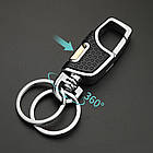 Брелок-карабін для ключів Omuda A3718 метал Чорний. Брелок для ключів авто з карабіном, фото 8