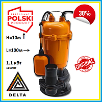 Занурювальний насос фекальний (дренажний) 1.1 кВт з подрібнювачем, Дренажно-фекальні насоси QDA 1.1