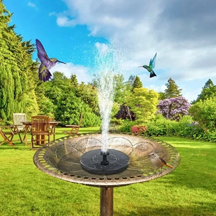 Садовый фонтан на солнечной батарее, декоративный фонтан для сада, фонтаны для пруда на солнечных батареях - фото 1 - id-p1894326184