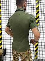Тактическая весенняя футболка поло , цвет олива, военная тактическая поло олива армейская