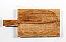 Дерев'яна дошка  для подачі Woodinі з ручкою Old Star 400х200х23 мм  дуб, фото 3