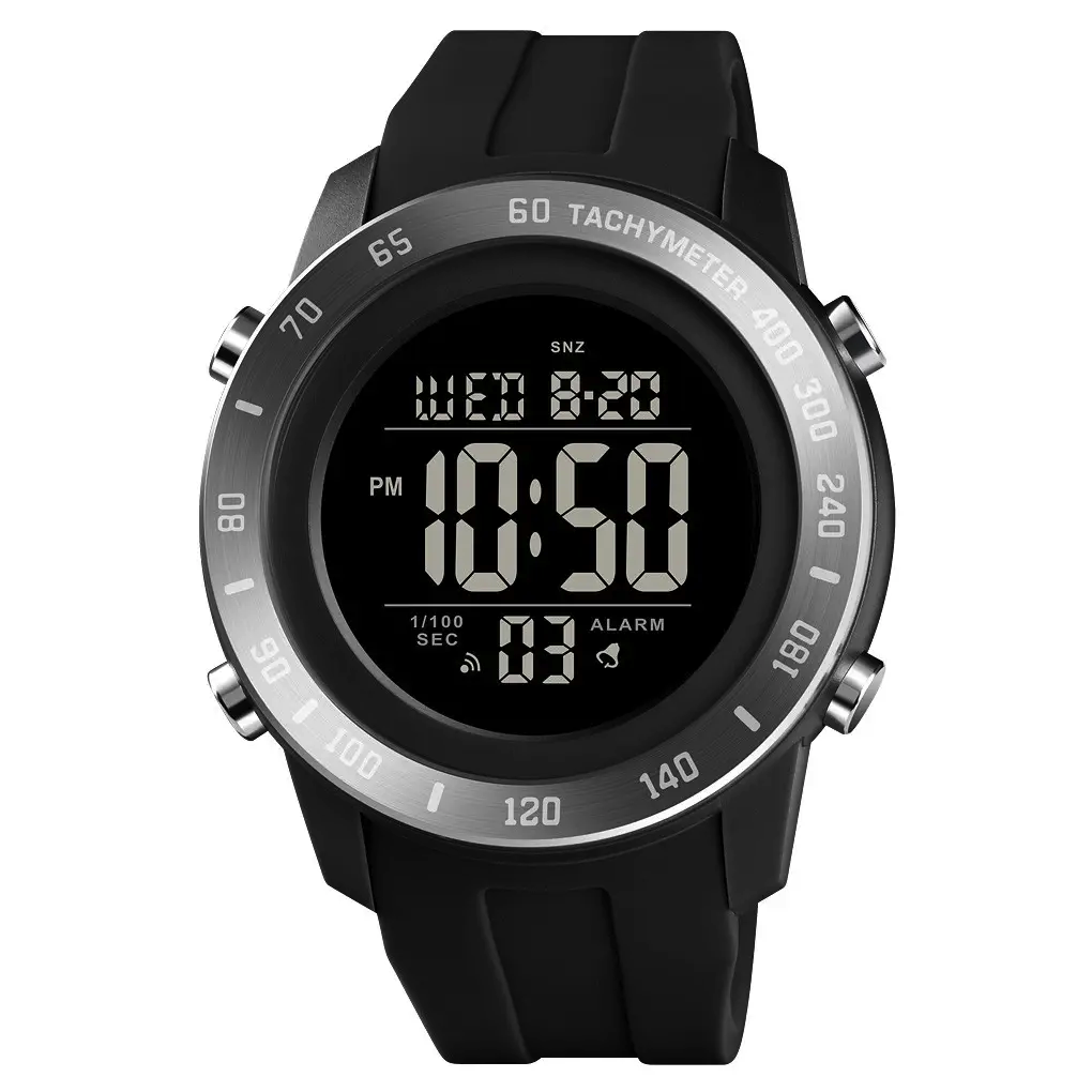 Спортивний наручний чоловічий годинник Skmei 1524 BKBK Black-Black водостійкі