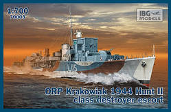 Пластикова модель 1/700 IBG 70003 ORP Krakowiak 1944 Hunt II class destroyer escort