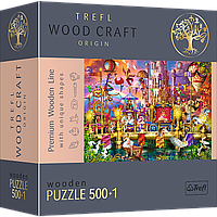 Пазлы фигурные из дерева Trefl на 500+1 элм "Волшебный мир"